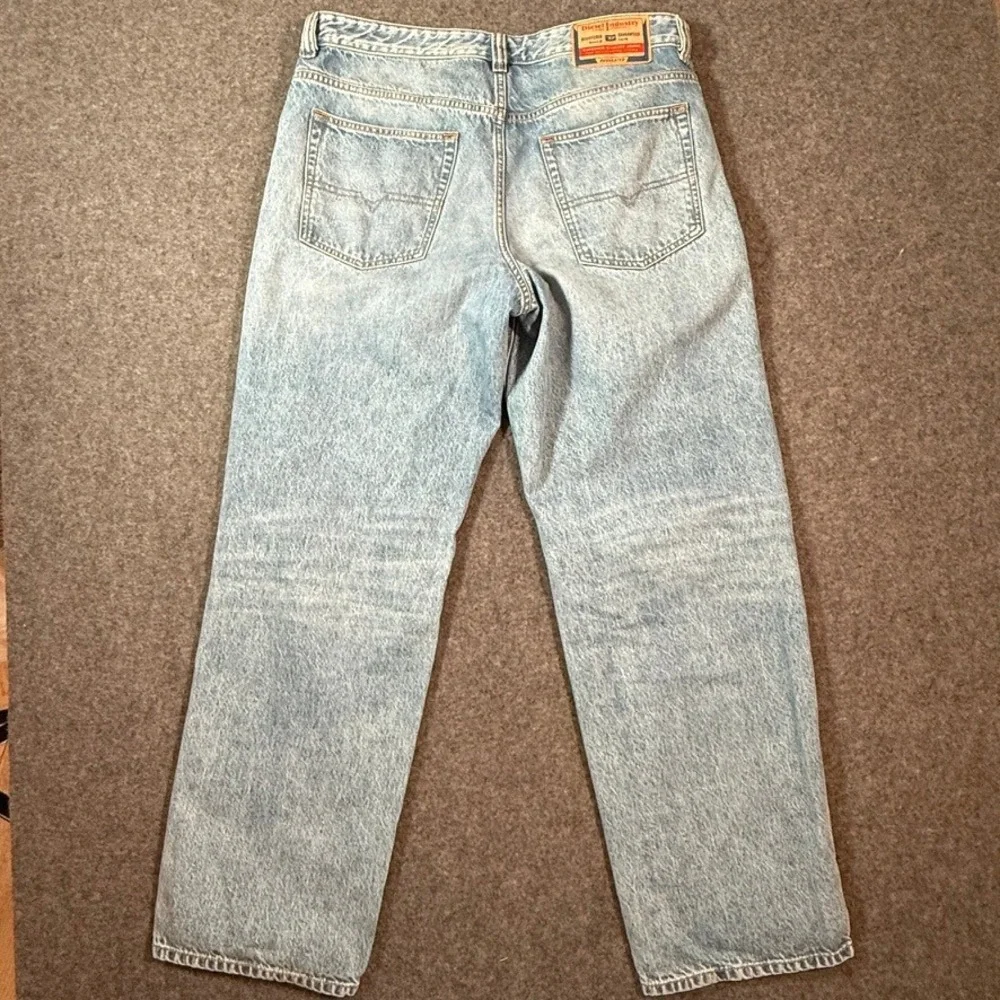 Diesel Industry 2001 Pocket Loose Baggy‎ Leg Jeans Mens Light Wash Denim 33x32
